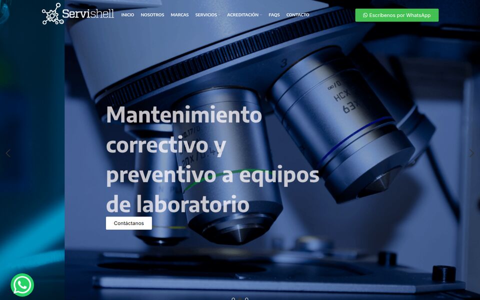 Portada del sitio de Servishell